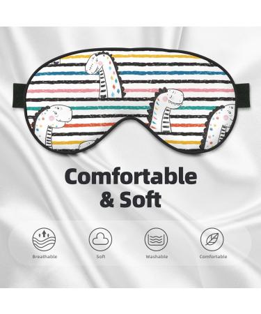 Adjustable Cartoon Dinosaurs Sleep Mask - Double-Sided Soft Eye Covers for Perfect Shading & Reduced Eye Edema - Ideal for Comfortable Sleep - Buy Online on GoSupps.com