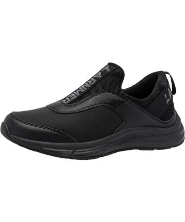 LARNMERN Men's Non Slip Work Shoes - Waterproof Chef Sneakers, Size 10.5 Black - Buy Online on GoSupps.com