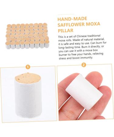 Anneomas 54st Moxa Sticks for Improved Blood Circulation | Yellow Cotton Paper & Mugwort | Chinese Moxa Therapy - Buy Online on GoSupps.com