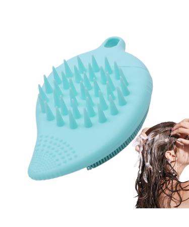 Facial Scrubber - Double Side Silicone Face Scrub Brush - Manual Hair Scrub for Women and Men Skin Care Face Brushes for Sensitive Dry Skin Lake Blue