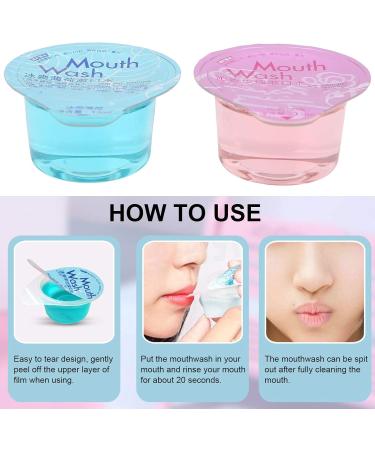 TOUISEDGI Mouthwash Gentle Portable Rose Mint Oral Cleansing Care Mouthwash Fresh Breath Mouthwash for Home Office Travel 13ml x 20pcs - Buy Online on GoSupps.com