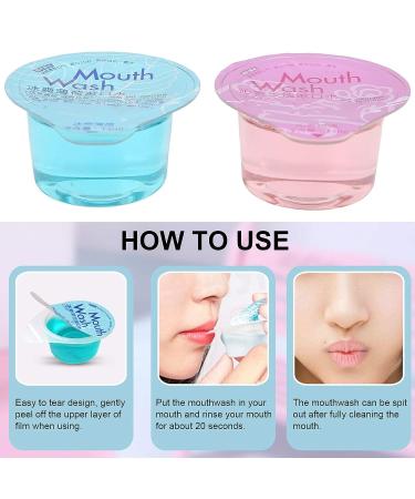 20pcs Portable Rose Mint Mouthwash - Freshens Breath, Prevents Cavities & Strengthens Enamel - Fresh Mint Flavor - Buy Online on GoSupps.com