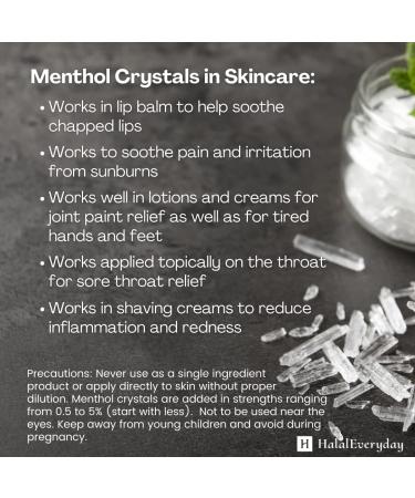 Menthol Crystals - 100% Pure Mentha Arvensis USP Food Grade - Buy Online on GoSupps.com