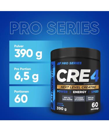 All-Nutrition CRE4 Creatine Mix Powder - Enhance Performance & Muscle Growth - 390g Lemon Flavor - Buy Online on GoSupps.com