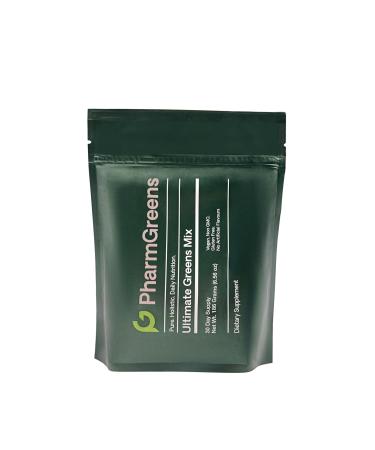 PharmGreens Super Greens Ultimate Greens Mix 30 Day Supply Spirulina Kale Barley Wheatgrass Chlorella Antioxidants Berries Multi Vitamin 186g