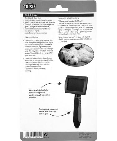 Trixie 24131 Soft Brush - 7x16 cm Plastic Pet Grooming Tool for All Breeds | International Shipping - Buy Online on GoSupps.com