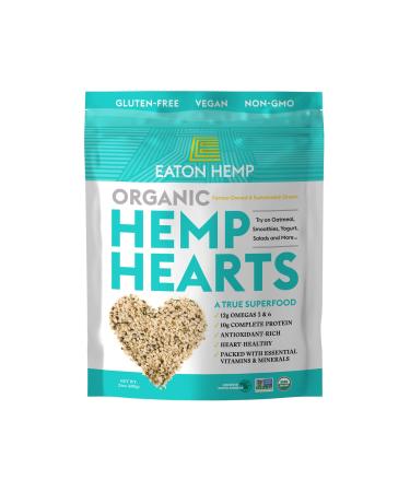 USDA Organic Eaton Hemp Hearts Shelled Hemp Seeds, 24oz, 10g Complete Plant Protein & 12g Omegas per Serving, Vegan, Gluten-Free, Non-GMO, Whole 30 Approved, Paleo & Keto Friendly 24 Oz.