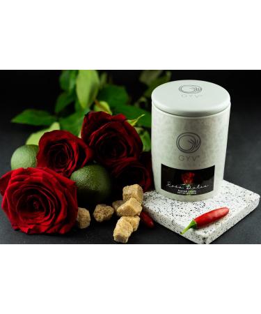 Rosa Dulce Candle - Premium 9oz Coconut Wax Home Scented Candle | Decorative Ceramic Jar | Aromatherapy with Citrus Rose Jasmine & Amber - Buy Online on GoSupps.com