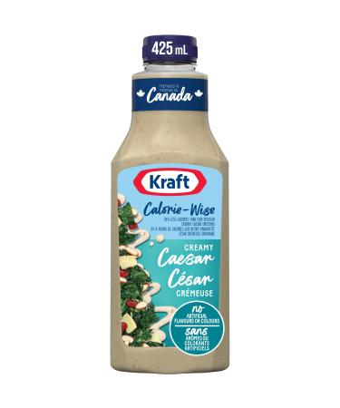 Kraft Creamy Caesar Calorie-Wise Salad Dressing 425 ml Bottle (Pack of 10)
