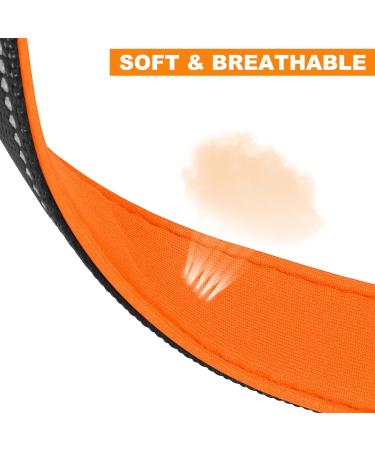 PCEOTLLAR Padded Reflective Dog Collar - Adjustable Soft Neoprene Collars for Small & Large Dogs - Orange (30-40cm) - Buy Online on GoSupps.com