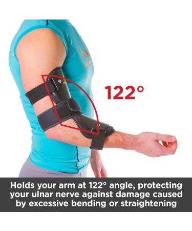 BraceAbility Cubital Tunnel Syndrome Elbow Brace - Ulnar Nerve Pain Relief | Arm Immobilizer for Hyperextended Elbow - Size M/L - Buy Online on GoSupps.com