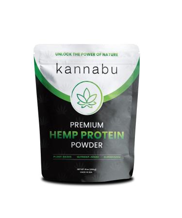 Kannabu Premium Hemp Protein Powder | Cold-Pressed Hemp Seeds | Plant Based Protein | Omega 3-6 | High-Fiber, Vitamins & Minerals | Vegan, Gluten-Free, Keto-Friendly, Kosher & Non-GMO (Pack of 1)