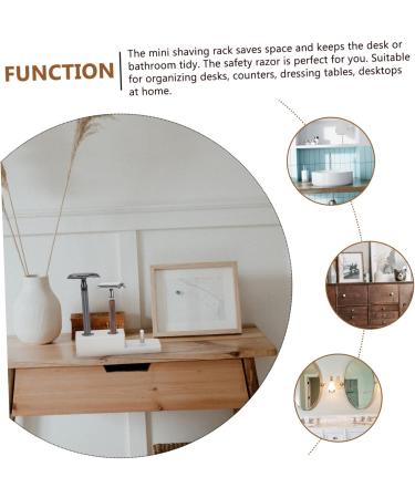 Beavorty 3-Piece Razor Base Set | Shaving Accessories for Men | Stable Triple Bracket Shaver Holder - Buy Online on GoSupps.com