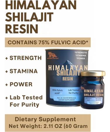 60 Gram Natural Shilajit Resin Grade A Shilajit Resin with 85+ Plant-Derived Trace Minerals and Fulvic Acid Energy & Immune Suport for Men and Women 3rd Party Lab Tested (60gram) - Buy Online on GoSupps.com