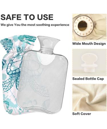 Sea Turtle Fish Hot Water Bottle 1L - BPA Free Pain Relief & Cramps | Small Hot Water Bag - Buy Online on GoSupps.com