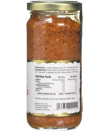 Seggiano Tomato Pesto 200g - Vegan, GMO-Free, Gluten-Free, Wheat-Free, Raw - Ideal for Coeliacs, Vegetarians, Product of Sicily - Perfect Pasta Sauce - Buy Online on GoSupps.com