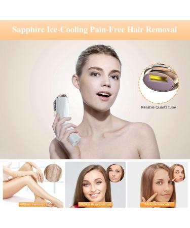Jitesy IPL Hair Removal Device with Sapphire Ice Cooling System - 999,999 Flashes - Permanent Hair Removal for Face, Body, Men, Women - 6 Energy Levels - Buy Online on GoSupps.com