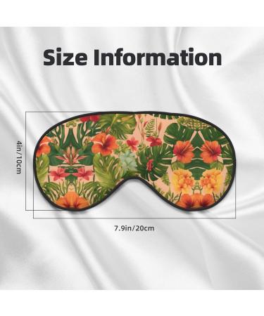 Ultra-Soft Light-Blocking Eye Mask - Hojas Tropicales Y Flores Print for Restful Sleep & Comfort | International Shipping Available - Buy Online on GoSupps.com