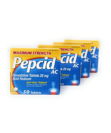 Pepcid AC Tablets Maximum Strength - 50 ct Pack of 4