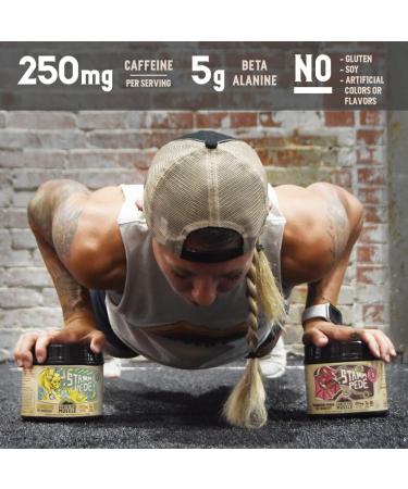 Earth Fed Muscle Stammpede Lemonade Pre Workout | Energy Boost Beta Alanine Caffeine Keto Friendly - 26 Servings - Buy Online on GoSupps.com
