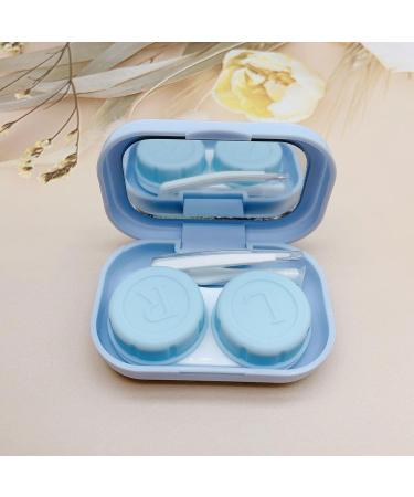 Jiazhishun 4-Piece Colorful Contact Lens Storage Container Set - Portable Travel Case with Mirror & Tweezers for Home & On-the-Go - Buy Online on GoSupps.com