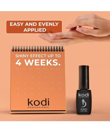 Kodi Professional Rubber Top Gel | 12ml - High Gloss, Long Lasting, Non-Toxic Finish | Soak Off, Easy to Use | Cure Under LED or UV Lamp - Buy Online on GoSupps.com