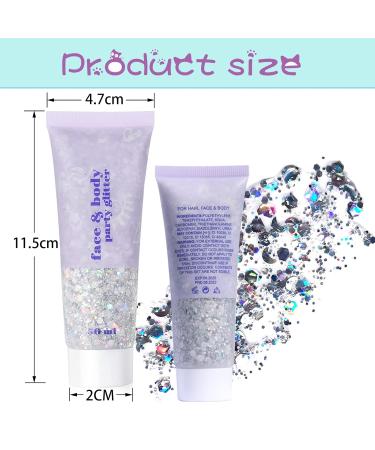 Shop Premium Body Glitter Gel for Festivals | Sparkling Face & Hair Makeup | Chunky Mermaid Sequins - Buy Online on GoSupps.com