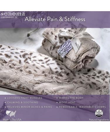 Sonoma Lavender Spa Heat Wrap - Microwaveable Aromatherapy Heating Pad for Neck, Shoulders, Lower Back - Stress & Pain Relief - Removable & Washable Covers - 9 x 26 Lilac Dot - Buy Online on GoSupps.com