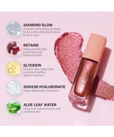 Oulac Icy White Glitter Eyeshadow Liquid - Vegan & Cruelty-Free | Smooth Shimmer Finish | International Shipping Available - 5.4g - Buy Online on GoSupps.com