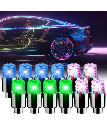 Naveso bright valve cap 12 pieces of valve cap valve cap bike with intelligent sensors bicycle valve cap tire lighting accessories for car bike motorcycle