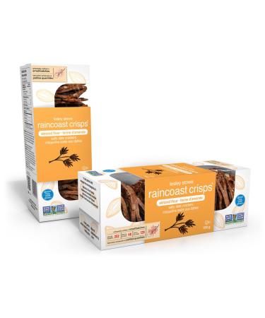 Lesley Stowe Raincoast Crisps Almond Flour Salty Date Gluten-Free Crackers (Pack of 12) - Artisanal Crackers Charcuterie Crackers Baked in Small Batches Non-GMO Kosher Certified 12 x 150g Almond Flour Salty Date 150 g (Pack of 12)