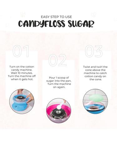 Baking Beauty and Beyond Premium Floss Sugar for Cotton Candy - Cotton Candy Flossing Sugar with Natural Ingredients Perfect for Every Occasion Bulk Floss Sugar 800g - Mojito Flavour - Buy Online on GoSupps.com