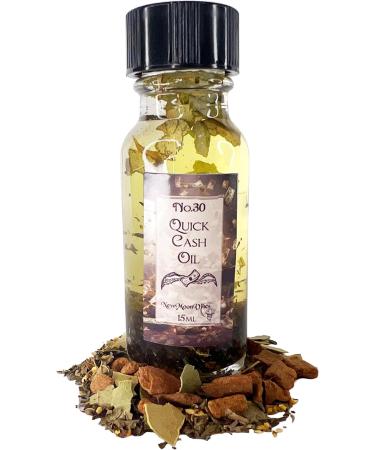 Quick Cash Oil by New Moon Vibes - Fast Money Attraction Blessings Prosperity Financial Solutions Gain Funds Spells Conjure Rituals - Handmade with Essential Oils & Herbs - Wicca Pagan Hoodoo Magick - Buy Online on GoSupps.com