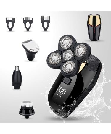4 in 1 Electric Head Shaver for Men - Bald Shaver Set with Clippers & Trimmer | Wet Dry Cordless IPX6 Waterproof Rechargeable Razors - Buy Online on GoSupps.com
