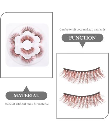 minkissy 4 Pairs Natural Fake Lashes Natural False Lashes Natural False Eyelashes Colored False Eyelashes False Lashes Wispy False Eyelashes Fluffy Fake Eyelashes 3d Curly Imitation - Buy Online on GoSupps.com