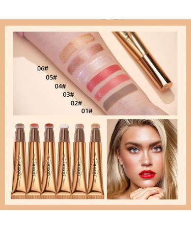 WALULAN Matte Liquid Blush Bronzer Contour Stick - #01 Dark Brown - Buy Online on GoSupps.com