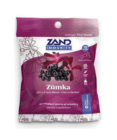 Zand Zumka Herbalozenge Cherry Menthol Flavor 15 Homeopathic Lozenges