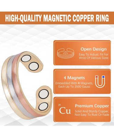 2.3 Inch Magnetic Ring for Women | Relieve Arthritis & Migraines | Weight Loss Benefits | Adjustable Magnetic Jewelry - Buy Online on GoSupps.com