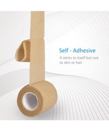 Buy Legal Bandage Self-Adhesive 5cm x 4.5m - 12 Rolls Cohesive Fixing Bandage for First Aid Dog Wrapping & Sports - Skin Color - Buy Online on GoSupps.com