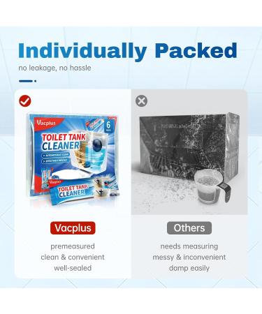 Vacplus Toilet Tank Cleaner 6-Pack | Automatic Descaler & Mold Remover | Effective Rust Removal for Clean Toilets - Buy Online on GoSupps.com