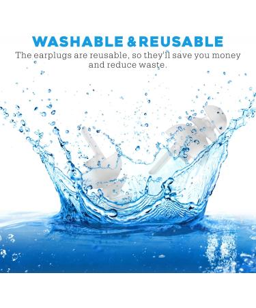 Buy Earplugs for Sleeping - 2 Pairs SNR 32dB Noise Reduction Reusable Soft Silicone Ideal for Sleeping Snoring Traveling & Studying - Buy Online on GoSupps.com