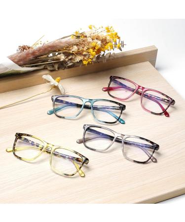 COJWIS 4 Pack Multifocal Reading Glasses for Men - Blue Light Filter Computer Glasses | Stylish 2.5x Magnification in 4 Colors - Buy Online on GoSupps.com