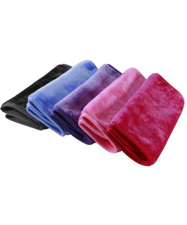 Nugilla Makeup Remover Cloth 5 Pack Reusable Microfiber Cleansing Towel Suitable for All Skin Types Move Makeup Instantly with Just Water Multiple Colours
