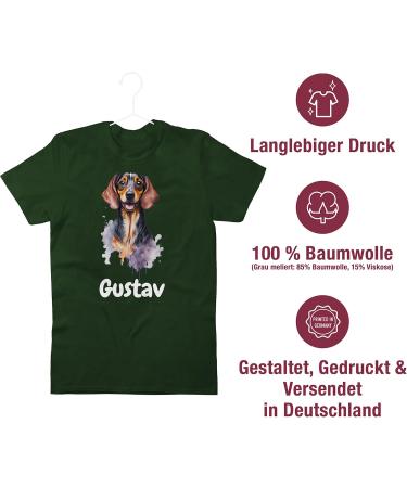 Personalized Dachshund T-Shirt for Dog Owners - Custom Gift by Shirtracer - Men's Dark Green Tee - Buy Online on GoSupps.com