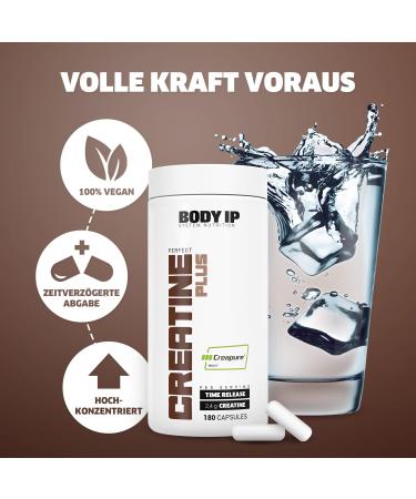 Body IP Perfect Creatine Plus - Pure Creapure Creatine Monohydrate for Muscle Building & Performance | 180 Vegan Capsules | Made in Germany - Buy Online on GoSupps.com