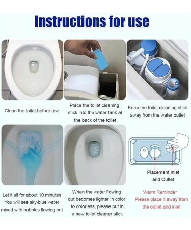 Upgraded Concentrated Descaling Toilet Cleaning Stick Concentrated Descaling Toilet Cleaning Stick Toilet Bowl Cleaners Stick Deep Cleaning Long-Lasting Freshness Powerful Cleaning(Blue 4 pcs) 4 pcs Blue - Buy Online on GoSupps.com