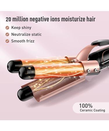 BESTOPE PRO 5-in-1 Waver Curling Iron Wand Set - Fast Heating Hair Crimper for All Hair Types - Apricot - Buy Online on GoSupps.com