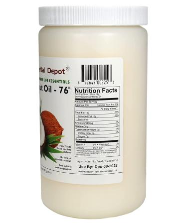 Organic Coconut Oil - 32 oz Quart | Food Grade HDPE Container | Resealable Cap - Buy Online on GoSupps.com