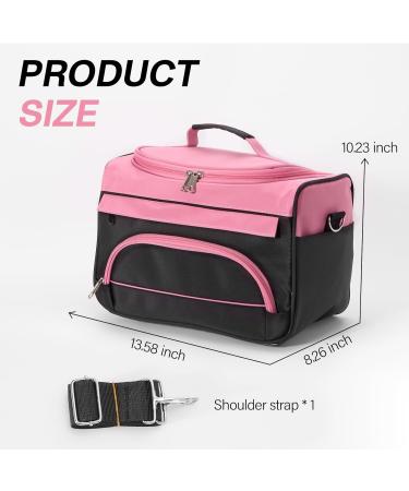 Travel Medicine Bag Organizer - Black & Pink | Pill Bottle Storage & First Aid Kit Bags - Empty & Convenient - Buy Online on GoSupps.com