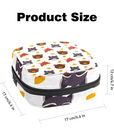 Buy Women's Bonds Storage Bags | Portable Period Kit with Bear Fox & Raccoon Design | Perfect for Girls & Women - Buy Online on GoSupps.com